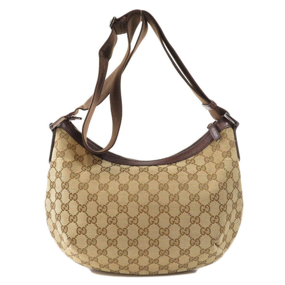 Gucci bag brown hobo leather canvas GG monogram Brown
